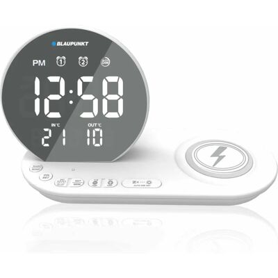 Blaupunkt CR85WH CHARGE Drahtloses Lade-Digitaluhr - Wecker Blaupunkt CR85WH CHARGE Drahtloses Lade-Digitaluhr - Wecker