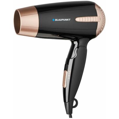 Secador de cabelo Blaupunkt HDD301BK - 1200W, Preto, Dourado, Pega Dobrável Secador de cabelo Blaupunkt HDD301BK - 1200W, Preto, Dourado, Pega Dobrável