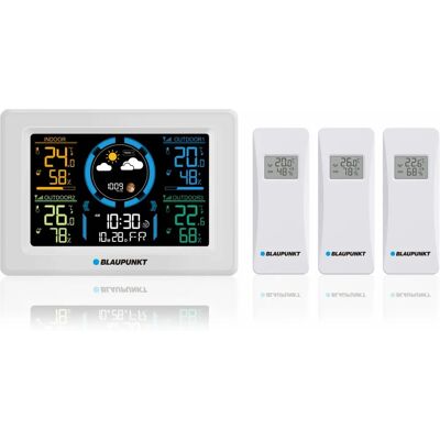 Blaupunkt Wetterstation WS40WH - 3 kabellose Sensoren Blaupunkt Wetterstation WS40WH - 3 kabellose Sensoren