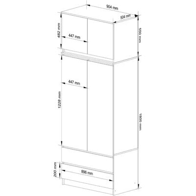 Szafa Höffner o wysokści 234 cm Szafa Höffner o wysokści 234 cm