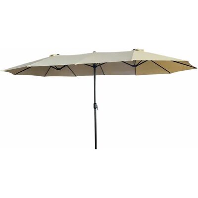 AKORD TILIA Dvojitý zahradní slunečník - Béžová 460x270x245 cm AKORD TILIA Dvojitý zahradní slunečník - Béžová 460x270x245 cm