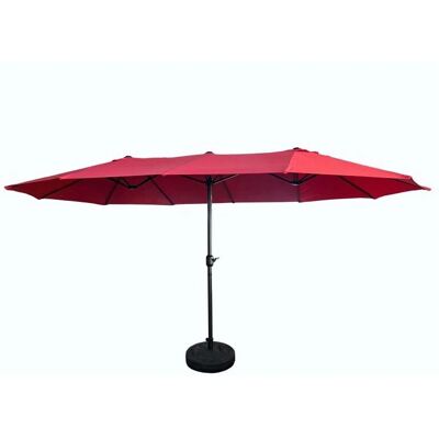 AKORD Dvojitý zahradní slunečník - Červený 460x270x245 cm AKORD Dvojitý zahradní slunečník - Červený 460x270x245 cm