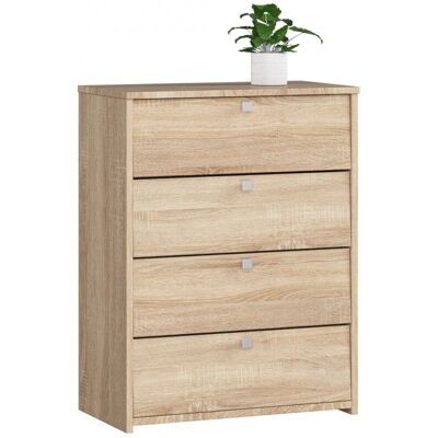 AKORD Roble Sonoma Schuhschrank - 4 Regale, 4 Türen - 60x33x80cm AKORD Roble Sonoma Schuhschrank - 4 Regale, 4 Türen - 60x33x80cm
