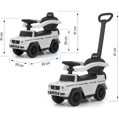 Mercedes G350d Lauflernfahrzeug - Sicherheit, Interaktiv, Drehbare Räder Mercedes G350d Lauflernfahrzeug - Sicherheit, Interaktiv, Drehbare Räder