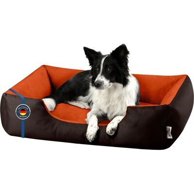 BedDog LUPI hundsäng - Brun/orange - 80x65x18cm - Hundsäng BedDog LUPI hundsäng - Brun/orange - 80x65x18cm - Hundsäng