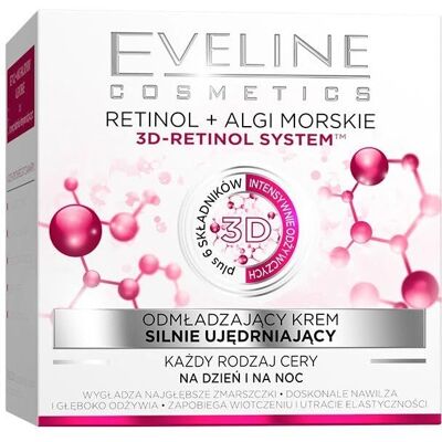 Eveline Cosmetics Retinol + Meeresalgen - Verjüngende Gesichtscreme für alle Hauttypen Eveline Cosmetics Retinol + Meeresalgen - Verjüngende Gesichtscreme für alle Hauttypen