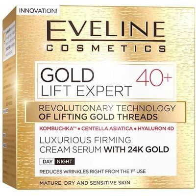 Eveline Cosmetics Gold Lift Expert - Luxuriöser straffender Tag- und Nachcreme 24K Gold - 50 ml Eveline Cosmetics Gold Lift Expert - Luxuriöser straffender Tag- und Nachcreme 24K Gold - 50 ml
