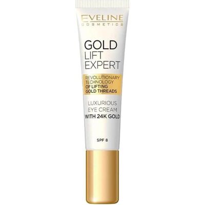 Eveline Cosmetics Gold Lift Expert Creme de luxo para os olhos com ouro de 24 quilates - Creme para os olhos Eveline Cosmetics Gold Lift Expert Creme de luxo para os olhos com ouro de 24 quilates - Creme para os olhos