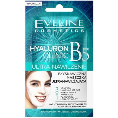 Eveline Hyaluron Expert Ultra-Feuchtigkeitsmaske - 3-in-1, 7ml Eveline Hyaluron Expert Ultra-Feuchtigkeitsmaske - 3-in-1, 7ml
