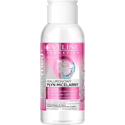 Eveline Cosmetics FaceMed+ Agua Micelar de Ácido Hialurónico - Desmaquillante para Piel Seca Eveline Cosmetics FaceMed+ Agua Micelar de Ácido Hialurónico - Desmaquillante para Piel Seca