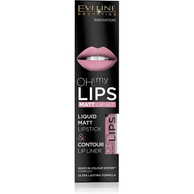 Eveline Cosmetics Eveline OH! my LIPS Rose Nude Set de Labios - Conjunto Eveline Cosmetics Eveline OH! my LIPS Rose Nude Set de Labios - Conjunto