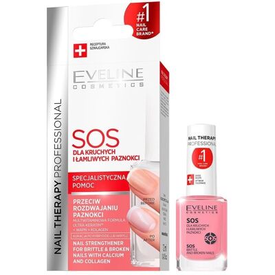 Condicionador Multivitamínico SOS para Unhas Frágeis e Quebradiças - Eveline Cosmetics 12ml Condicionador Multivitamínico SOS para Unhas Frágeis e Quebradiças - Eveline Cosmetics 12ml