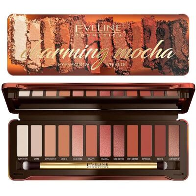 Eveline Cosmetics Charming Mocha Eyeshadow Palette - 12 shades for natural or bold looks Eveline Cosmetics Charming Mocha Eyeshadow Palette - 12 shades for natural or bold looks