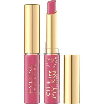 Eveline Cosmetics Oh! My Kiss Lipstick - Oh Katie - Hidratante, Duradero, Compacto Eveline Cosmetics Oh! My Kiss Lipstick - Oh Katie - Hidratante, Duradero, Compacto