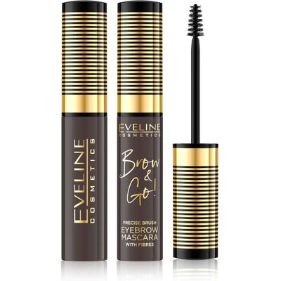 Eveline Cosmetics Brow & Go! Mascara do brwi - Ciemny - 6ml Eveline Cosmetics Brow & Go! Mascara do brwi - Ciemny - 6ml