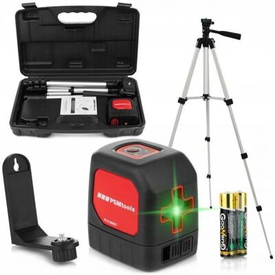 NoName Zielony laser krzyżowy - Zestaw 30 m z statywem NoName Zielony laser krzyżowy - Zestaw 30 m z statywem