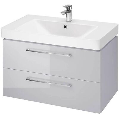 Ensemble Lavabo et Meuble Cersanit Lara Mille 79.4cm Gris - Publicité Ensemble Lavabo et Meuble Cersanit Lara Mille 79.4cm Gris - Publicité