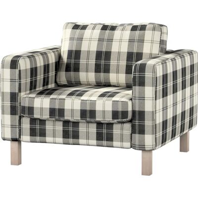 Dekoria IKEA Karlstad Sesselbezug - Grau / Schwarz - Passt 89x89x64 cm Dekoria IKEA Karlstad Sesselbezug - Grau / Schwarz - Passt 89x89x64 cm