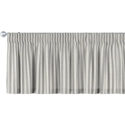 Dekoria Lambrekin - Grau Streifen - 40cm - Fensterdeko Dekoria Lambrekin - Grau Streifen - 40cm - Fensterdeko