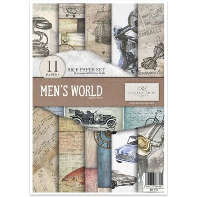 ART Creatief Papierpakket - Mannenwereld - Decoupage & Knutselen Set ART Creatief Papierpakket - Mannenwereld - Decoupage & Knutselen Set