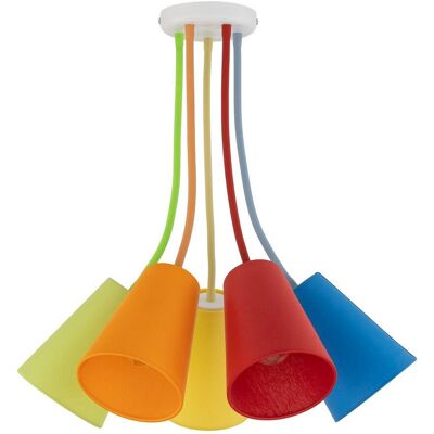 Barevná dětská stropní lampa TK Lighting 5xE27 Barevná dětská stropní lampa TK Lighting 5xE27