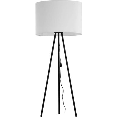 Zumaline Nallu Tripod Lampa stojąca - Lampa stojąca - Czarna, Biała - E27 60W Zumaline Nallu Tripod Lampa stojąca - Lampa stojąca - Czarna, Biała - E27 60W