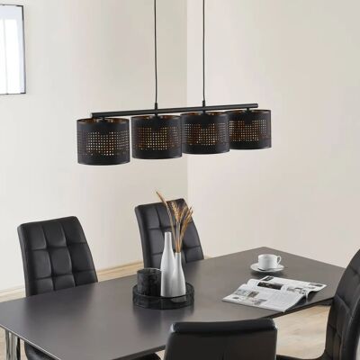 Lampada sospesa TK Lighting Tago - Moderna 4x15W Nero/Oro Lampada sospesa TK Lighting Tago - Moderna 4x15W Nero/Oro