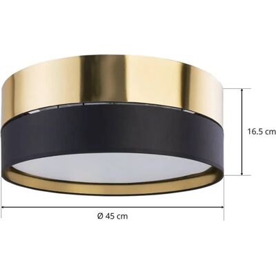 Hilton Cylindrisk Taklampa TK Lighting Svart, Guld Hilton Cylindrisk Taklampa TK Lighting Svart, Guld