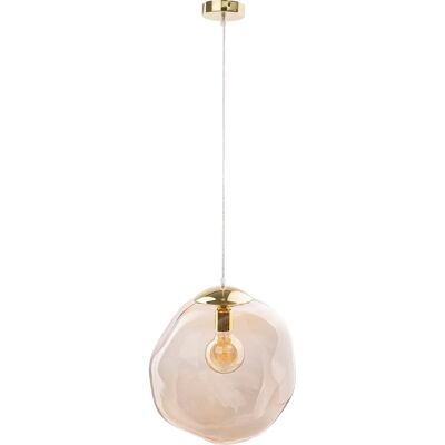 TK Lighting Sol 35cm Globe Pendellampe - Sort, Bærnsten Glas TK Lighting Sol 35cm Globe Pendellampe - Sort, Bærnsten Glas