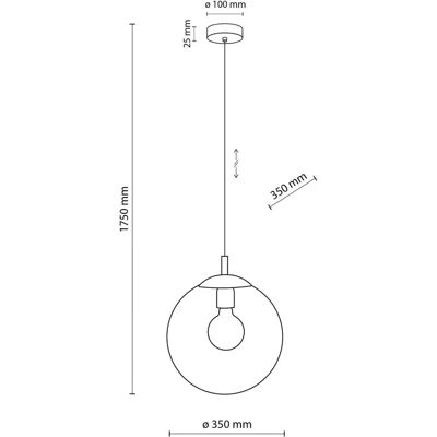 TK Lighting Esme 35cm Globe Hanglamp - Hanglamp TK Lighting Esme 35cm Globe Hanglamp - Hanglamp
