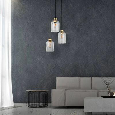 TK Lighting Satipo Verstelbare Hanglamp - Transparant, 3x15W E27 TK Lighting Satipo Verstelbare Hanglamp - Transparant, 3x15W E27