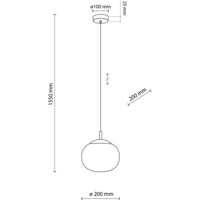 TK Lighting Vibe 20cm kula wisząca TK Lighting Vibe 20cm kula wisząca
