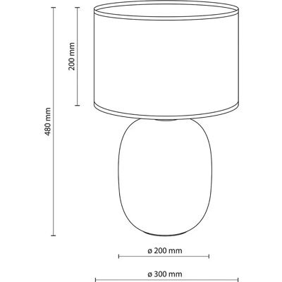 Lampa stołowa Melody TK Lighting - Czarna, E27, 48cm Lampa stołowa Melody TK Lighting - Czarna, E27, 48cm