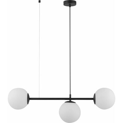 TK Lighting Celeste Globe Hängeleuchte - Opalglas, Schwarz, 3xE27 TK Lighting Celeste Globe Hängeleuchte - Opalglas, Schwarz, 3xE27