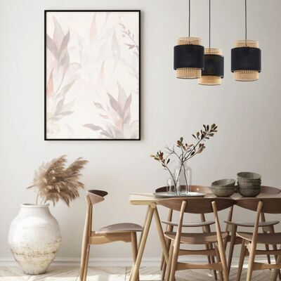 TK Lighting Hängeleuchte schwarz - Boho-Stil, 3 Lampen, E27 TK Lighting Hängeleuchte schwarz - Boho-Stil, 3 Lampen, E27