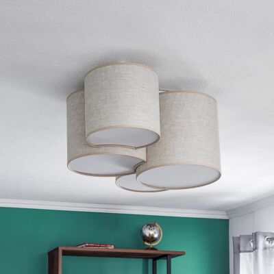 TK Lighting Mona Półwbudowany Plafon Beżowy - Lampa sufitowa TK Lighting Mona Półwbudowany Plafon Beżowy - Lampa sufitowa