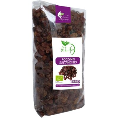 EKO BIO LIFE Organiczne Sultany 1 kg - Owoce suszone EKO BIO LIFE Organiczne Sultany 1 kg - Owoce suszone