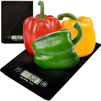 ISO TRADE Płaska Waga Kuchenna - 5kg - Czarna ISO TRADE Płaska Waga Kuchenna - 5kg - Czarna