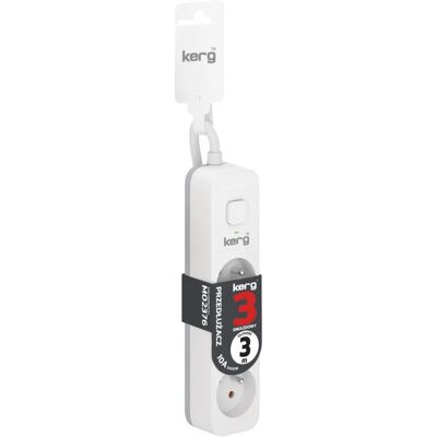 HSK, Steckdosenleiste, Kerg M02376 - 3 Schutzkontaktsteckdosen - 3,0m Kabel HSK, Steckdosenleiste, Kerg M02376 - 3 Schutzkontaktsteckdosen - 3,0m Kabel