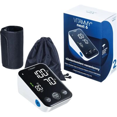 Vitammy Next 6 Blutdruckmessgerät - Komfort, Sprache, HD-Display Vitammy Next 6 Blutdruckmessgerät - Komfort, Sprache, HD-Display