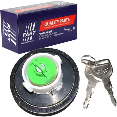 Fast Drivstofftanklokk - Svart med Ventil - Fiat, Peugeot, Citroën, Alfa Romeo, Lancia, Abarth Fast Drivstofftanklokk - Svart med Ventil - Fiat, Peugeot, Citroën, Alfa Romeo, Lancia, Abarth