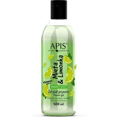 Apis Natural Cosmetics Energy Shot Mint & Lime - Duschgel - 500ml Apis Natural Cosmetics Energy Shot Mint & Lime - Duschgel - 500ml