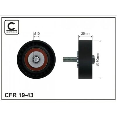 CAFFARO Umlenk-/Führungsrolle - V-Rippenriemen 19-43 CAFFARO Umlenk-/Führungsrolle - V-Rippenriemen 19-43