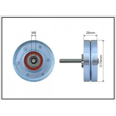 CAFFARO 500293 Keilriemen-Spannrolle - Klemme CAFFARO 500293 Keilriemen-Spannrolle - Klemme