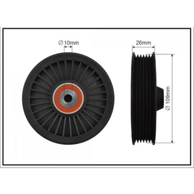 CAFFARO Umlenkrolle/Leitrolle - Rillenriemen 85-99 mm CAFFARO Umlenkrolle/Leitrolle - Rillenriemen 85-99 mm