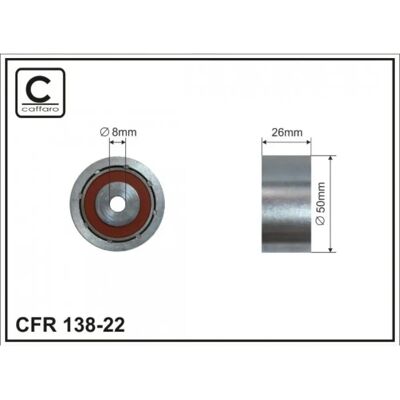 CAFFARO Modell 138-22 V-Rippenriemenrolle - Riemenscheibe CAFFARO Modell 138-22 V-Rippenriemenrolle - Riemenscheibe