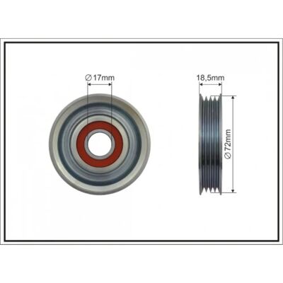 CAFFARO - 493-00 - Idler pulley CAFFARO - 493-00 - Idler pulley