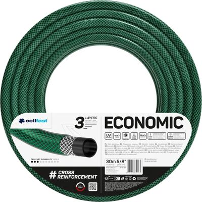 Wąż ogrodowy Cellfast - 30m PVC, 5/8 cala, Rolka, Ekonomiczny Wąż ogrodowy Cellfast - 30m PVC, 5/8 cala, Rolka, Ekonomiczny