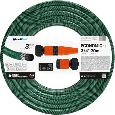 Cellfast Tuinirrigatieset - 20m, Ø3/4'', UV-bestendig Cellfast Tuinirrigatieset - 20m, Ø3/4'', UV-bestendig