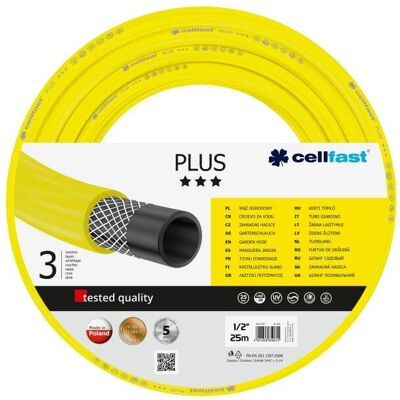 Cellfast Kertiöntöcső 25m Sárga Erősített 3 Rétegű UV Álló Cellfast Kertiöntöcső 25m Sárga Erősített 3 Rétegű UV Álló